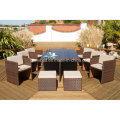 Rattan Ess-Sets für Outdoor mit Stahl (602)